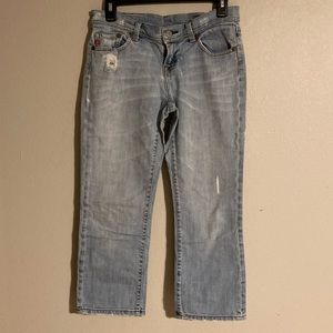 Seven 7 Jeans, size 25, Capri length. Bought distressed.